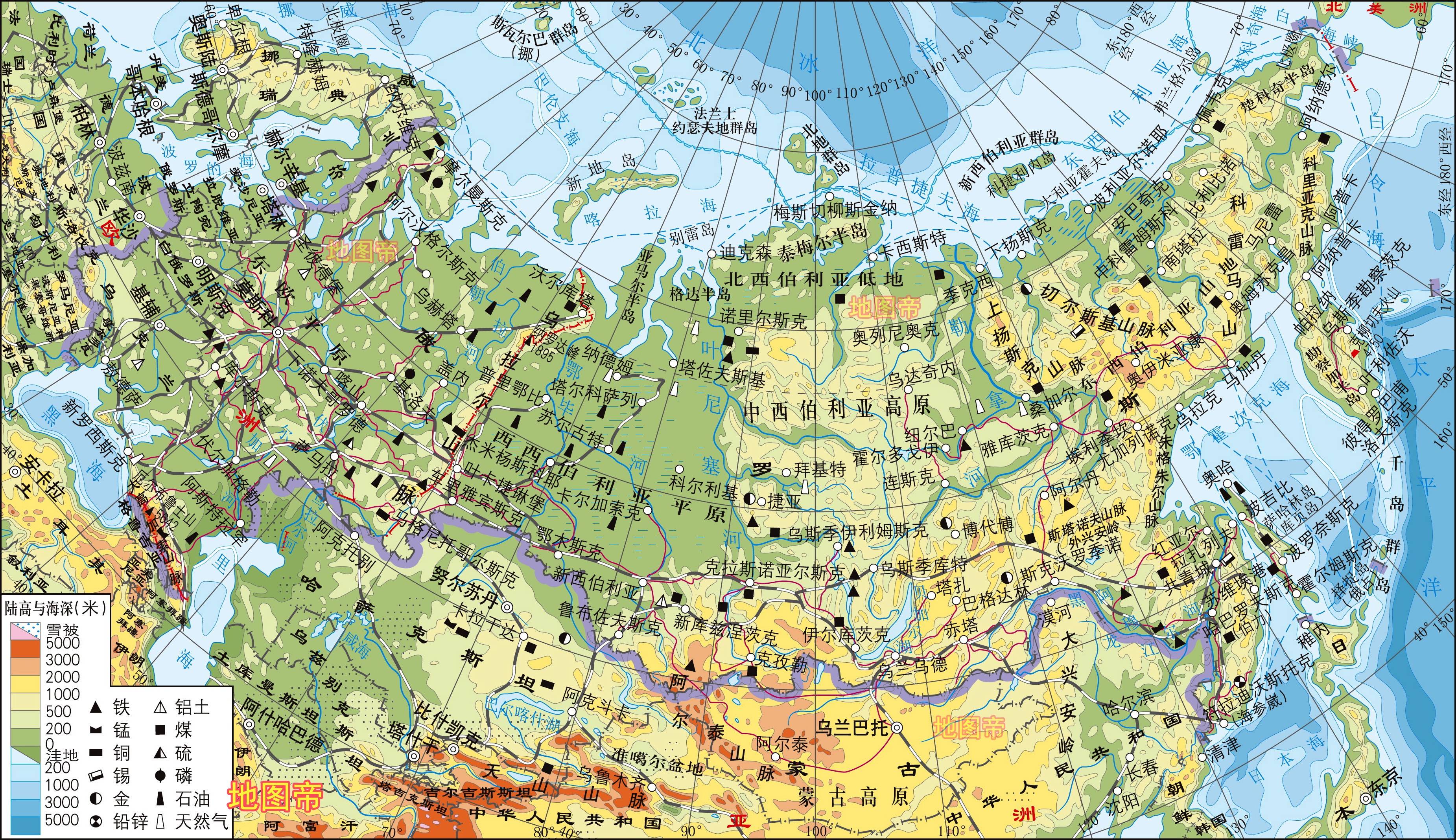 俄罗斯东部地形图片