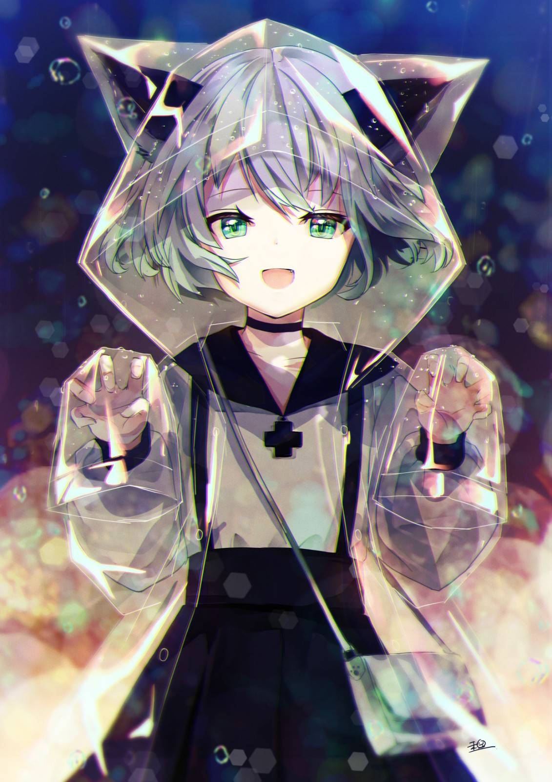 p站美图推荐——透明雨衣特辑