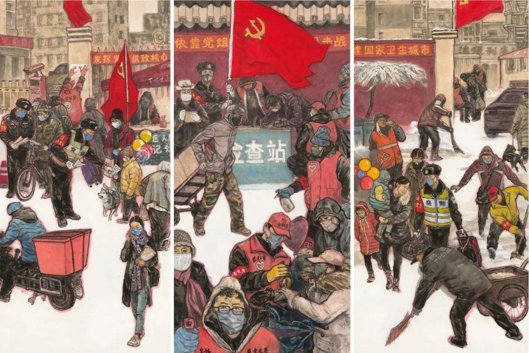 盛京义勇|210cmx150cm|中国画张 营辽宁省公安厅送别 |180cmx97cm