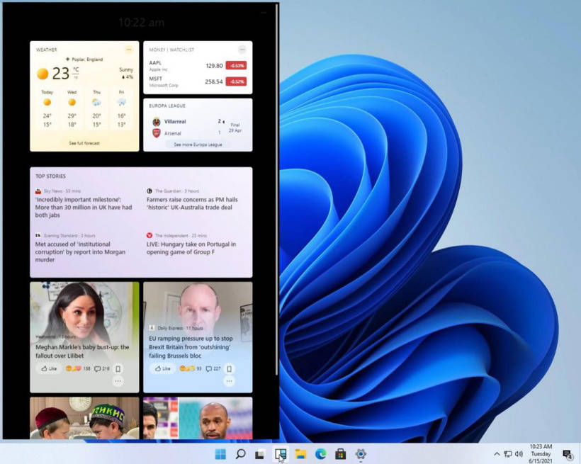 圆角|Win11镜像惨遭泄露：居中任务栏+UI圆角+新壁纸