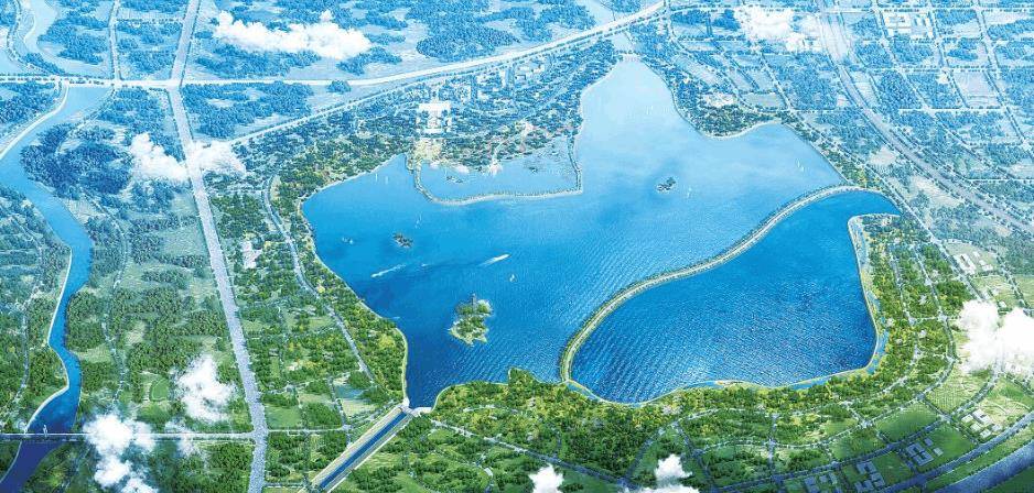 西安昆明池 中国内陆城市中第一大人工湖 相当于四个西湖