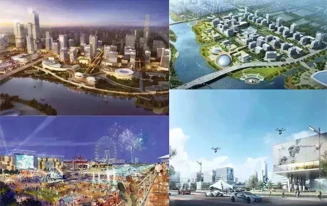 青阳港滨水城市效果图