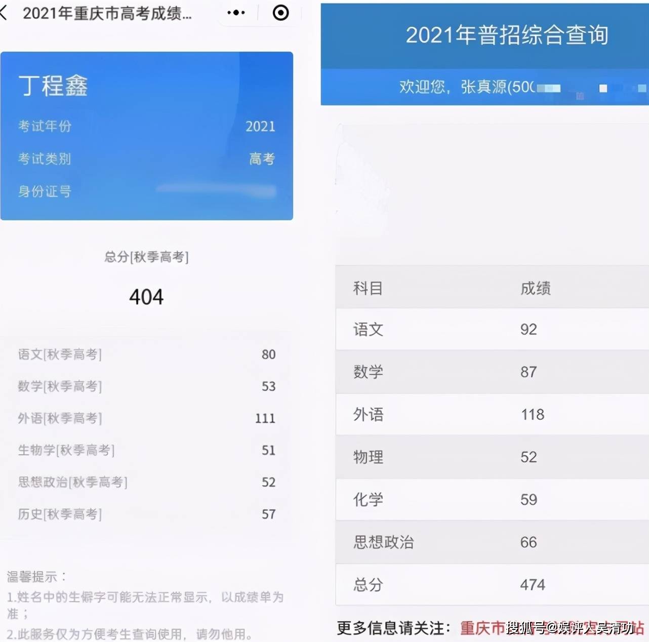 张真源高考成绩超本科线28分 比易烊千玺高1分 成 楼人 骄傲 娱乐 中华资讯在线