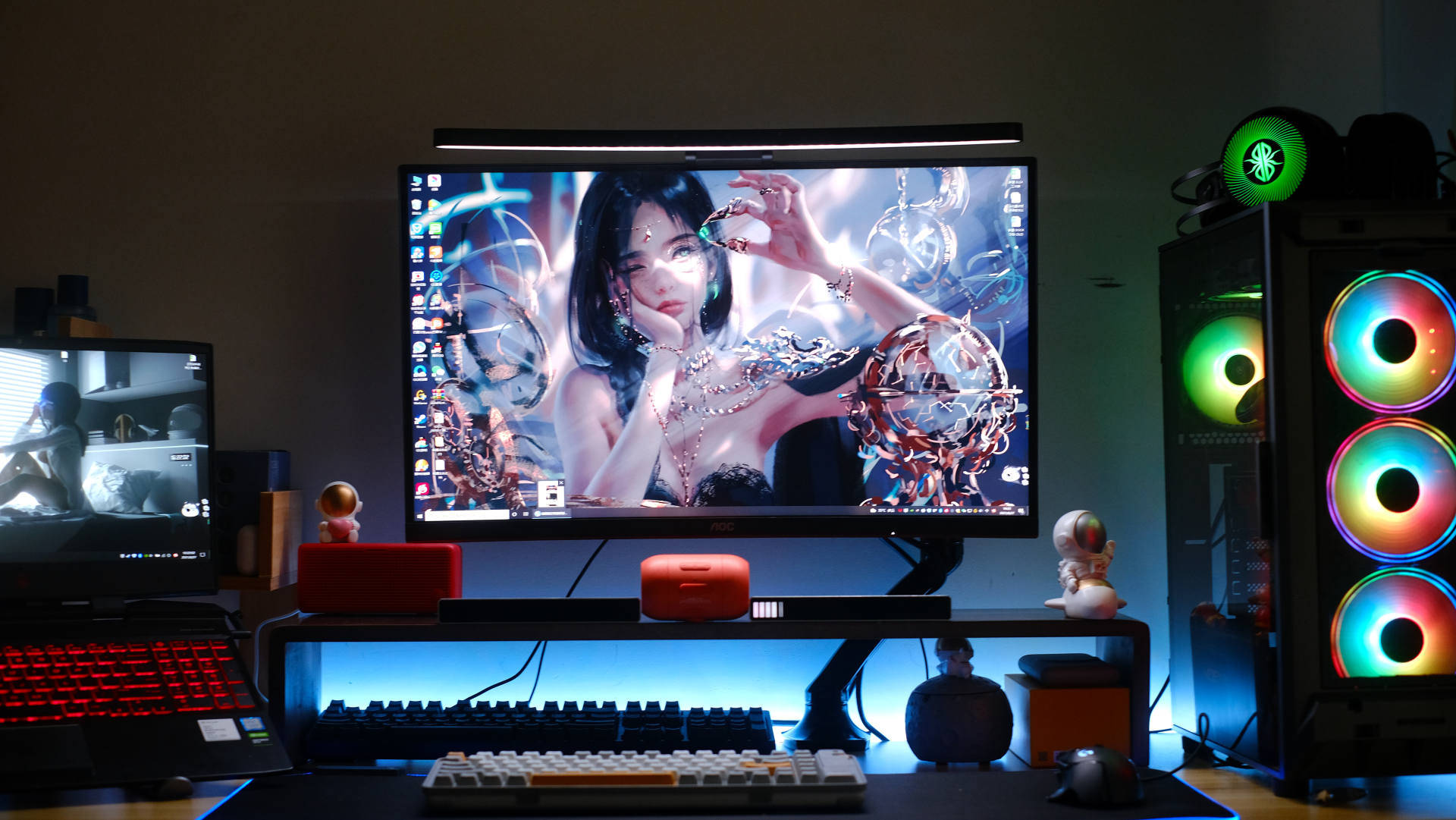 lymax曲面显示器挂灯评测由直到弯开启视觉新体验