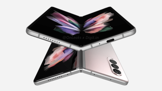 的设计|三星 Galaxy Z Fold3 最新渲染图曝光！或推粉红、墨绿、黑三色