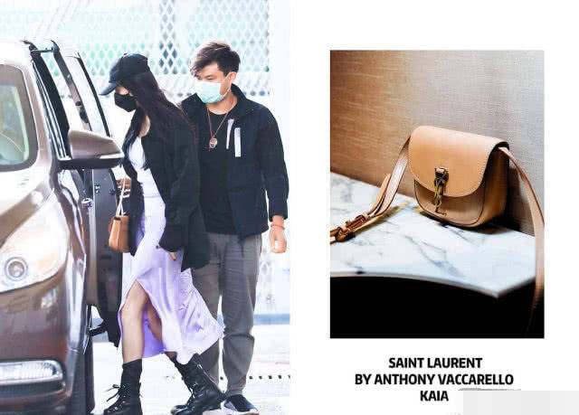 长度|杨幂机场穿搭:白色紧身小背心,看到裙子长度后:我就知道