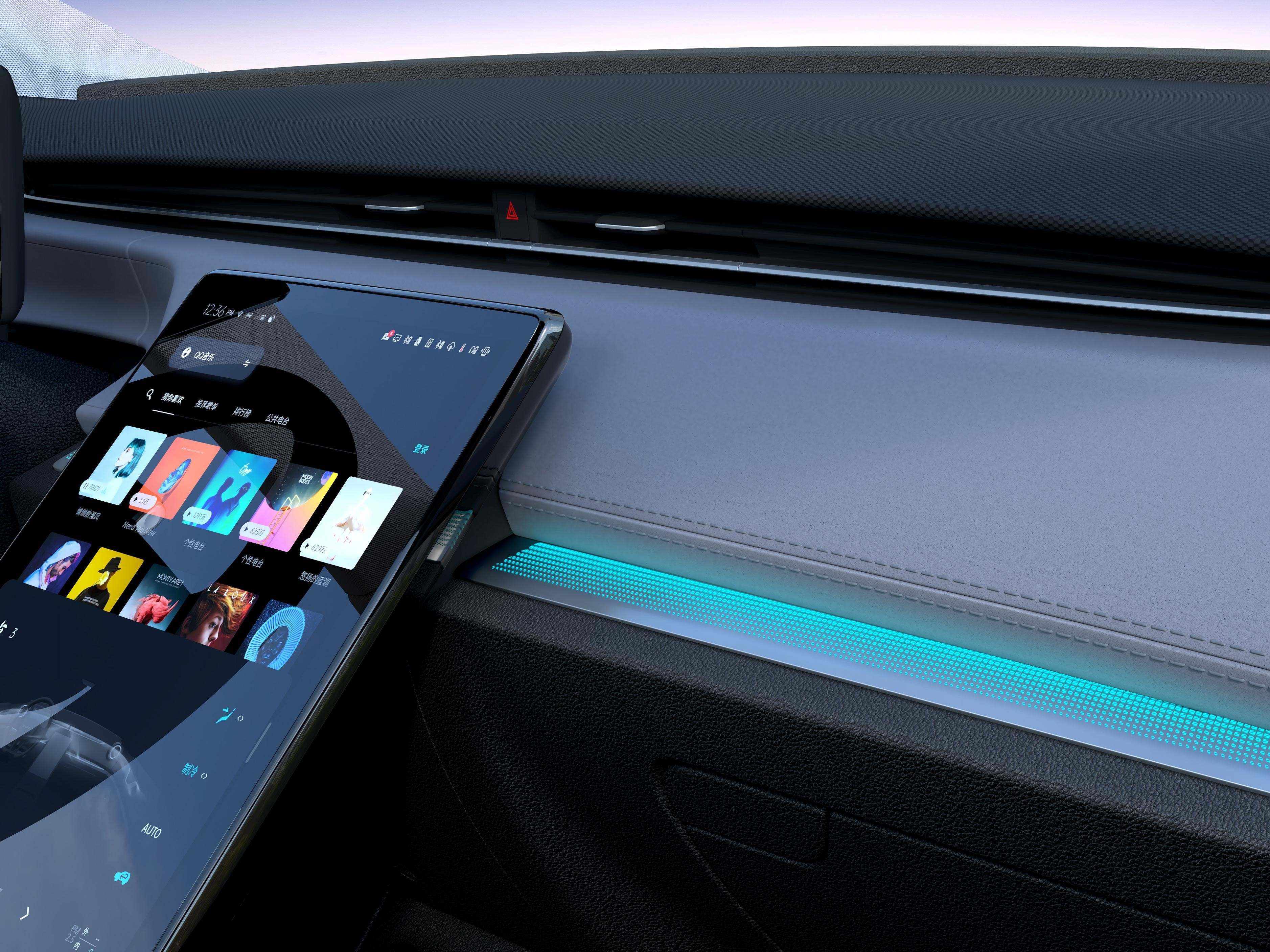 原创采用14.8英寸悬浮式中控屏,天际me5内饰官图发布