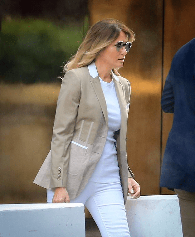 原创梅拉尼娅享受退休生活拎17万爱马仕也输了美女保镖好养眼