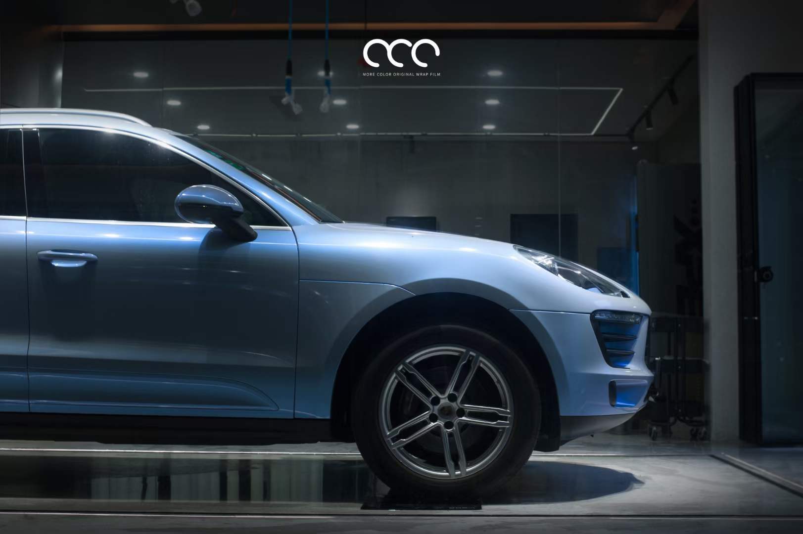 保时捷macan车身改色mcwrap漫彩改色膜梦幻岩石灰