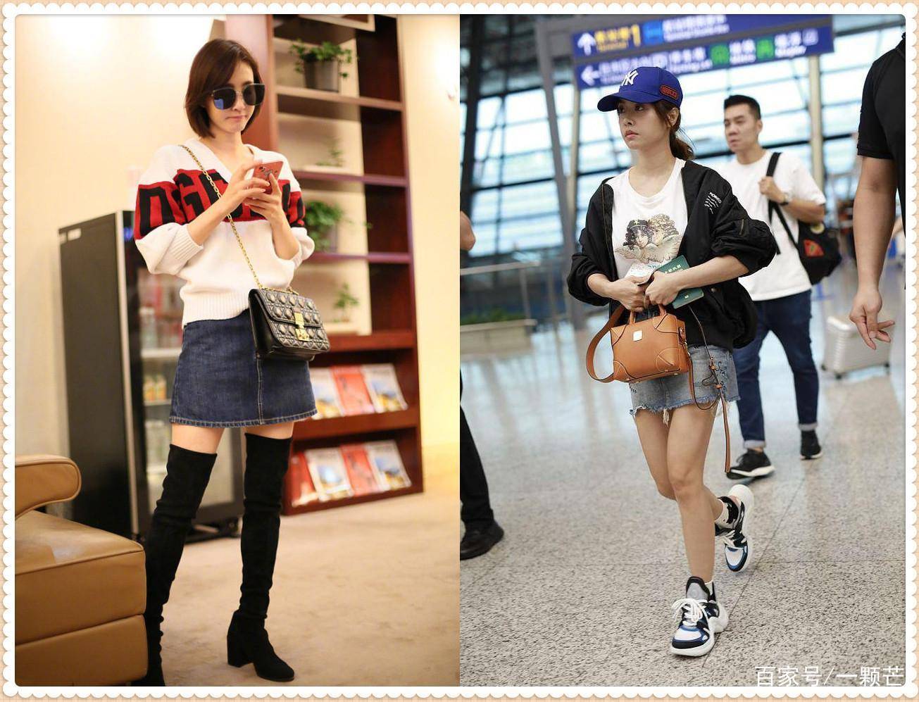 妲己|厉害了王丽坤！蔡依林都穿出X型腿的牛仔裙，被她一招凹出超模腿