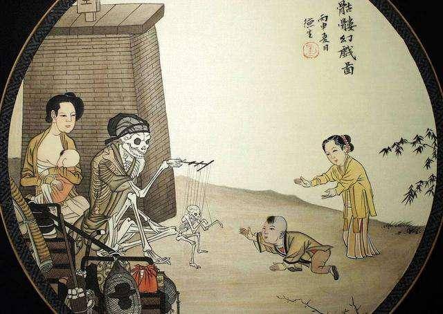 诡异的骷髅幻戏图人与骷髅的生死一线牵暗藏幻戏秘密