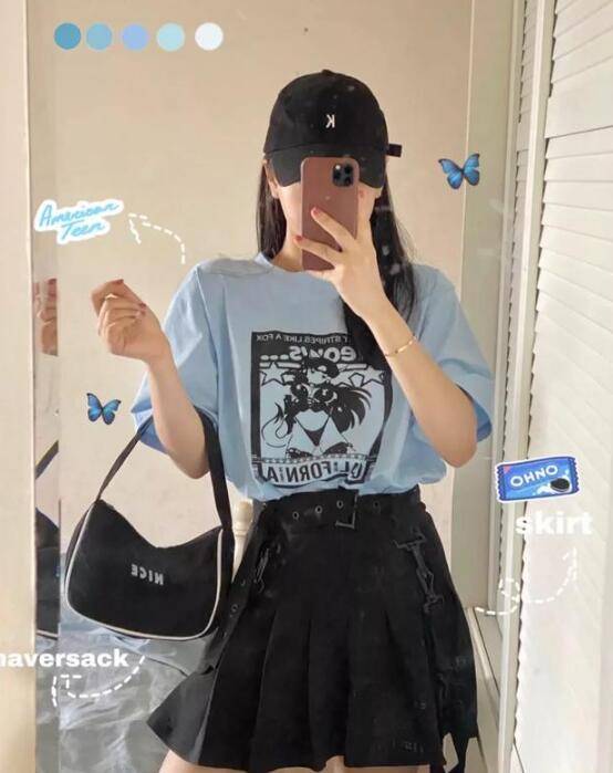 什么|短裙搭配什么上衣图