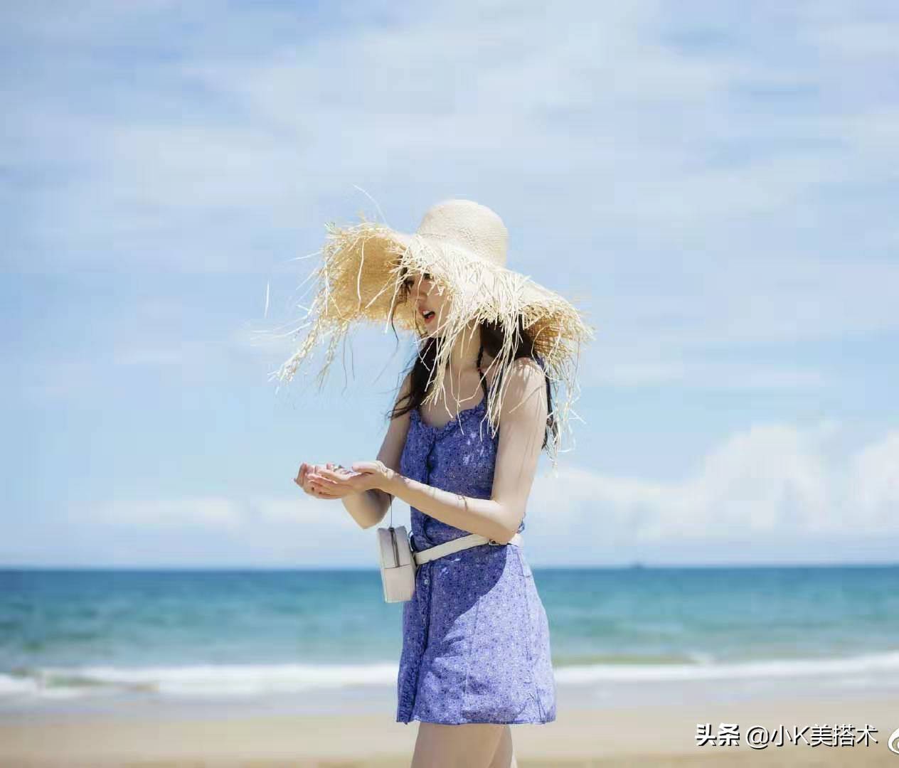 颜色|徐璐与张铭恩三亚游玩,穿吊带碎花裙甜美,还与关晓彤撞款不撞色