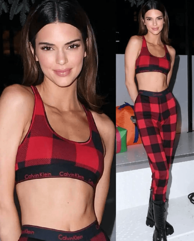 卡戴珊|超模肯豆二次发育真成功!抹胸格纹衣秀巴掌大细腰,赶超金卡戴珊