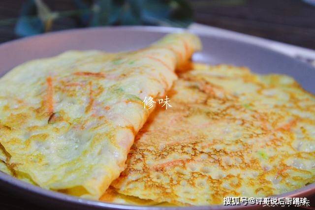 煎饼|五分钟搞定的早餐煎饼，夏天蘸蒜汁特爽口，小孩多吃防近视