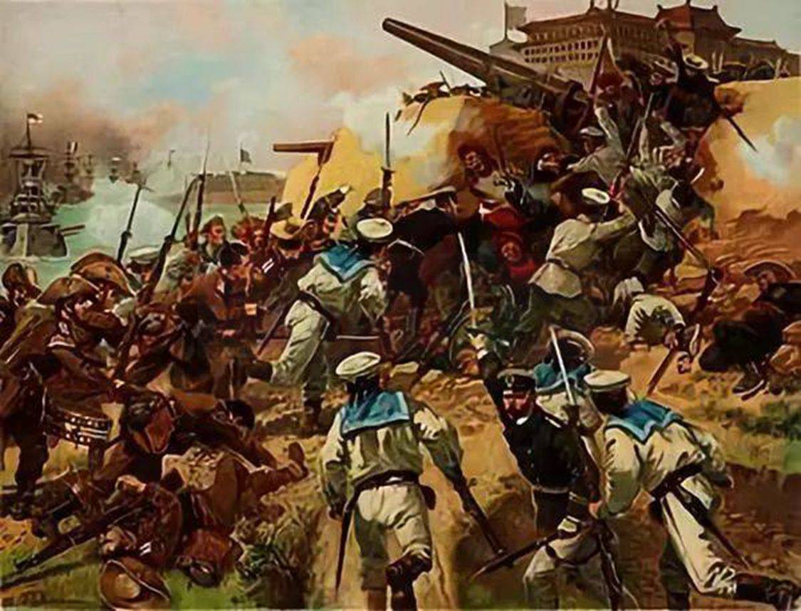 大沽炮台四次战役决定满清兴衰：1900年6月17日八国联军攻陷炮台