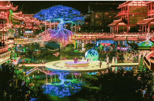 留园网 水街称霸夏夜 四川眉山就靠它日游客量破5万 6park Com 留园网 水街称霸夏夜 四川眉山就靠它日游客量破5万 6park Com