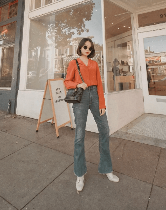 谁说橘色会显黑这样穿让你美翻天