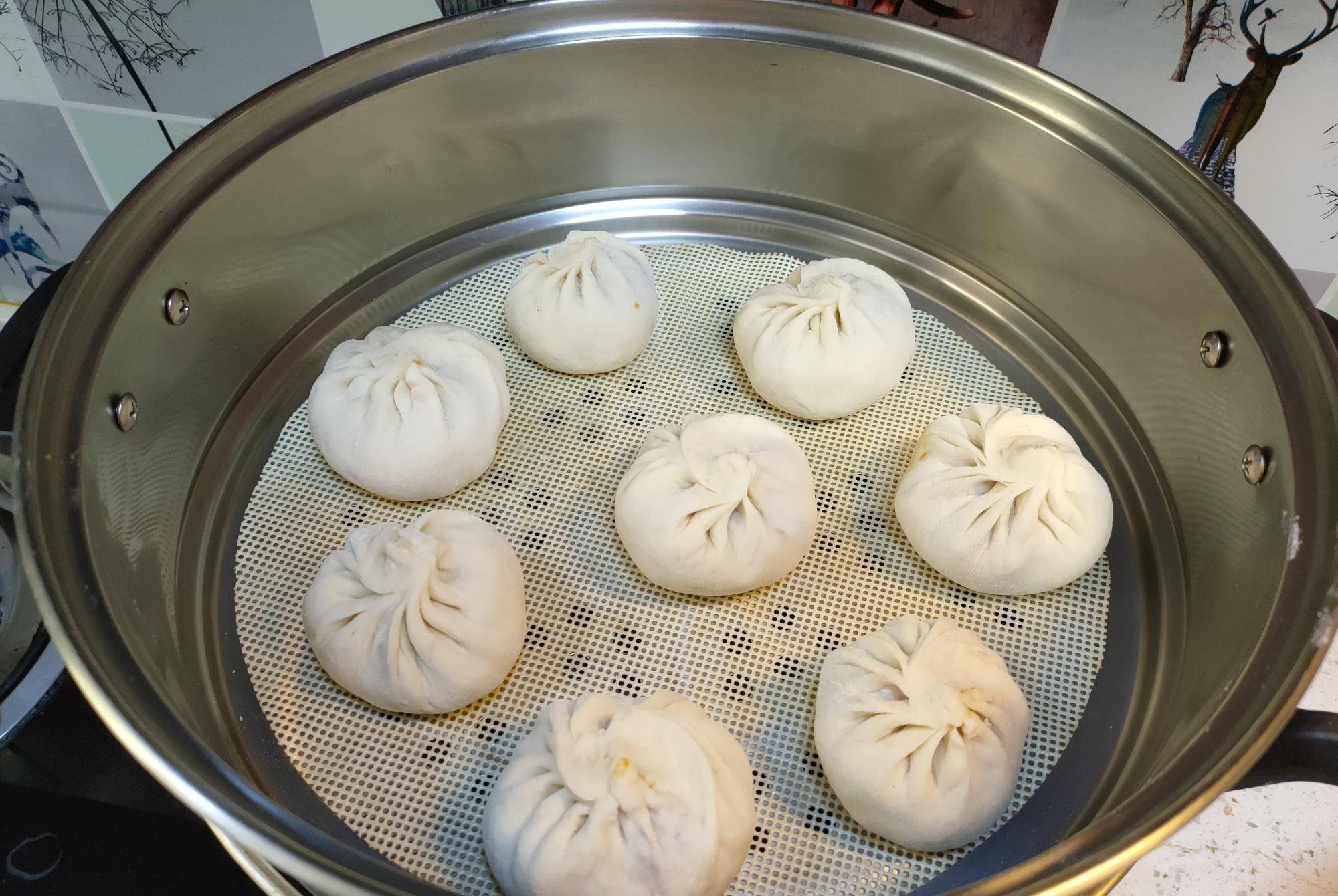 包子|周末做两锅牛肉馅包子,表皮暄软馅料香,平时做早餐吃,真不错