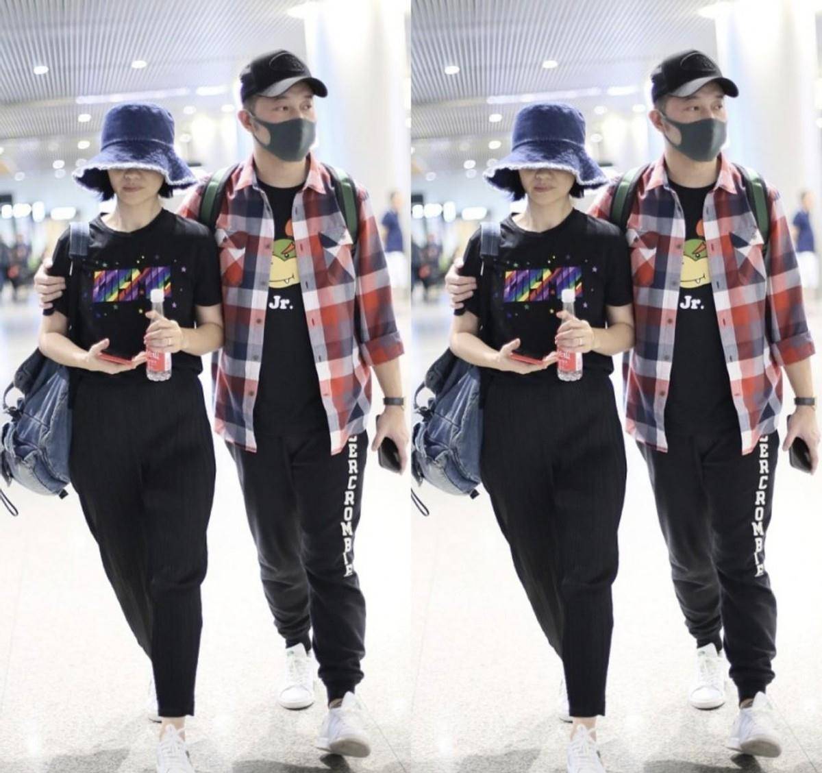 胡可|胡可沙溢都老夫老妻了还这么腻歪，走路也要搂着，还挺让人羡慕的