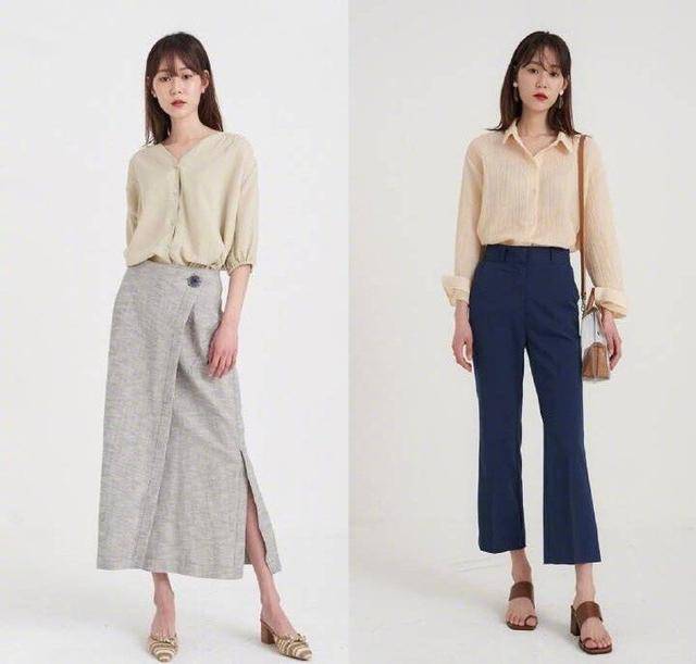 条纹|橘红色衬衣+牛仔半身裙+奶奶鞋搭配直接彰显文艺范儿