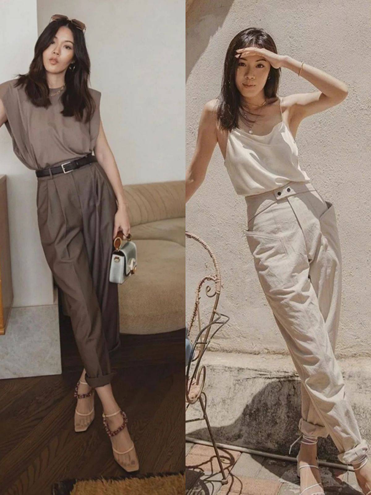 黑色|穿对“卡其色”的女人更高级，夏季学会穿搭与配色技巧，气质翻倍