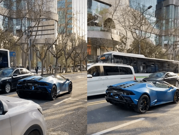 白衣|孙俪开兰博基尼出街,白衣墨镜气质出众,豪车引人注目