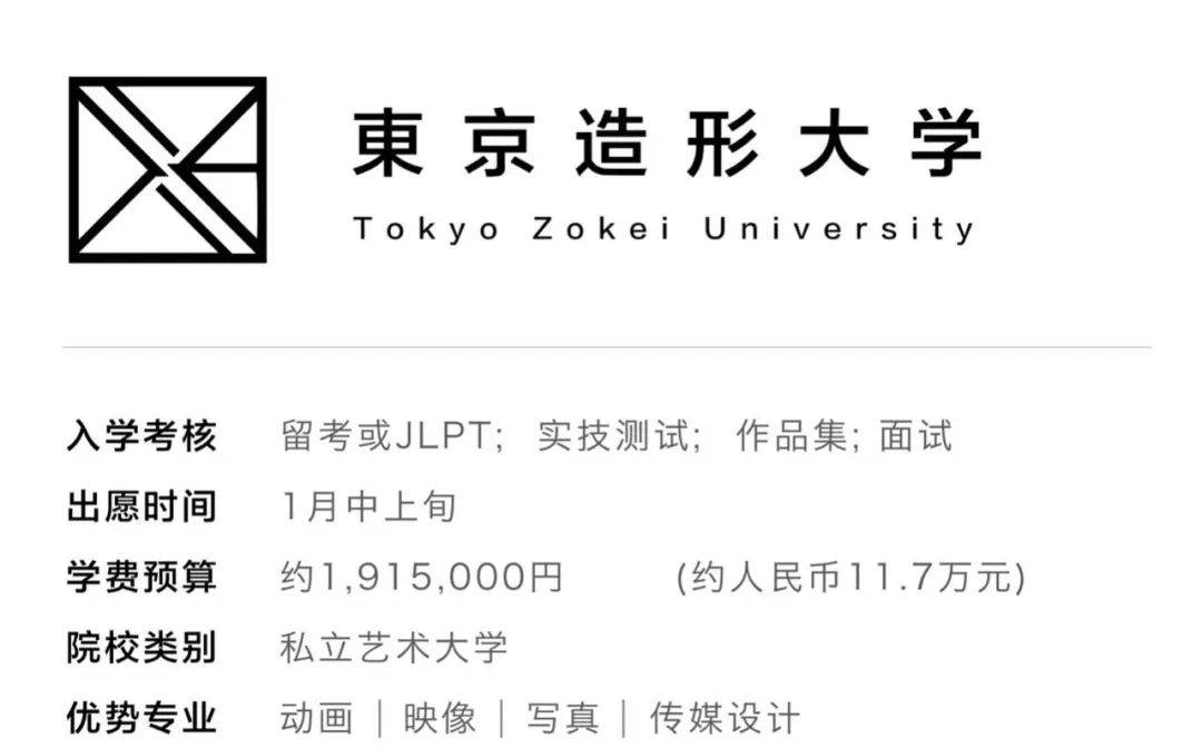 日本艺术留学 日本知名美术大学 专门学校大集合 东京