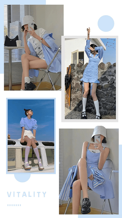 颜色|冰淇淋蓝穿搭,巨美巨清凉!