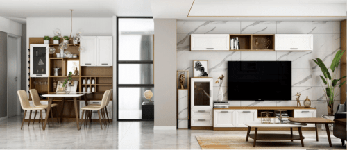 客厅|志邦家居（志邦厨柜）教你客厅的背景墙怎么才能搭出高级感！