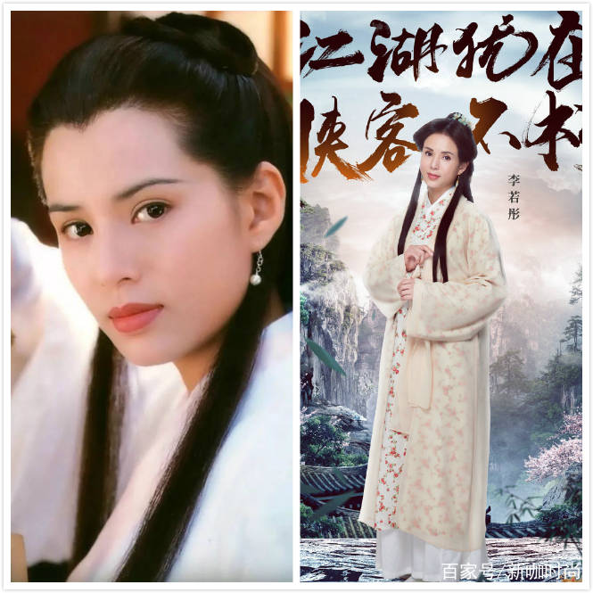 女神|“小龙女”美回来了！一袭深V红裙美艳动人，波浪卷发真有女人味