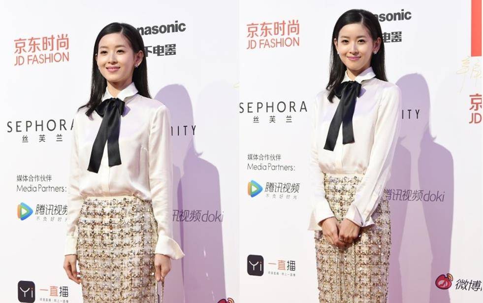 进行|“阔太”章泽天穿白色砍袖裙,看着很有少女感,减龄又可爱