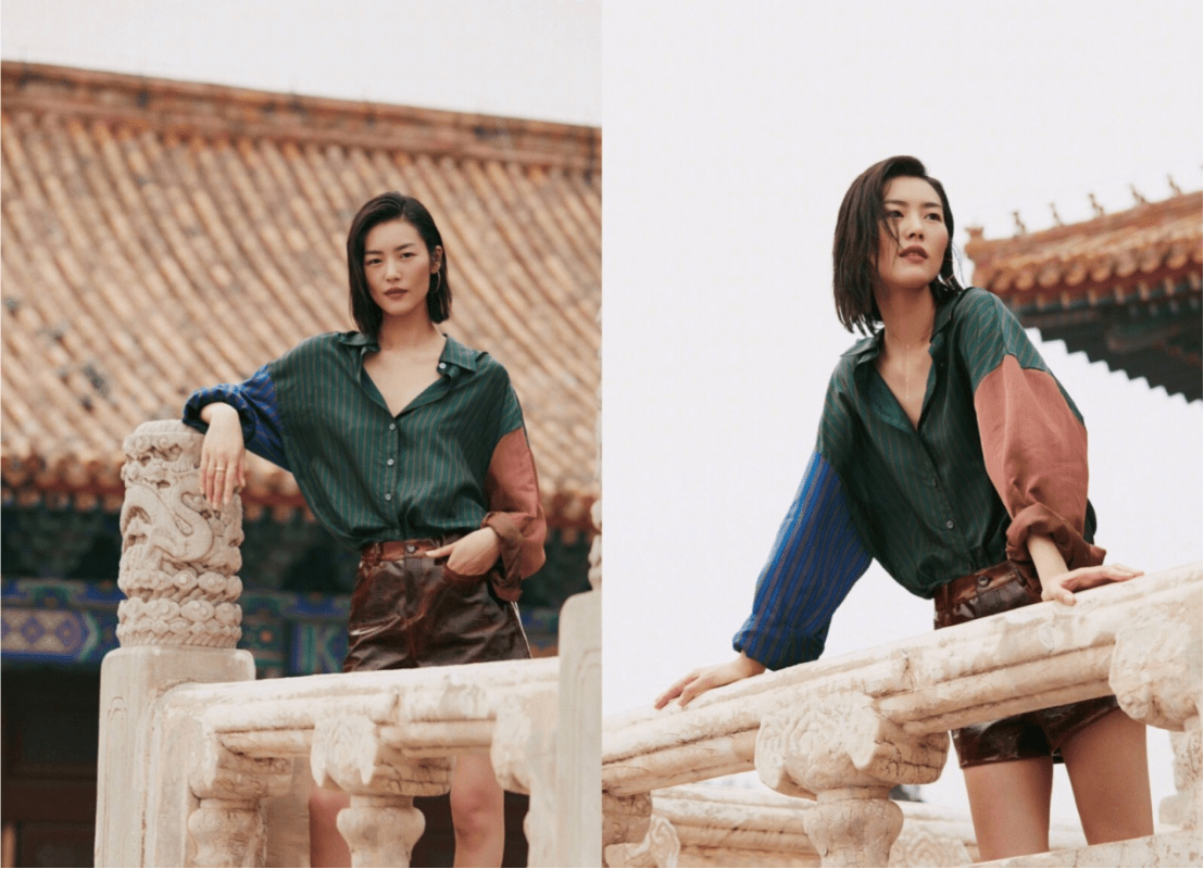 服装|张馨予穿拼接外套走机场!短发配渔夫帽,九分裤腰上别两条白毛巾