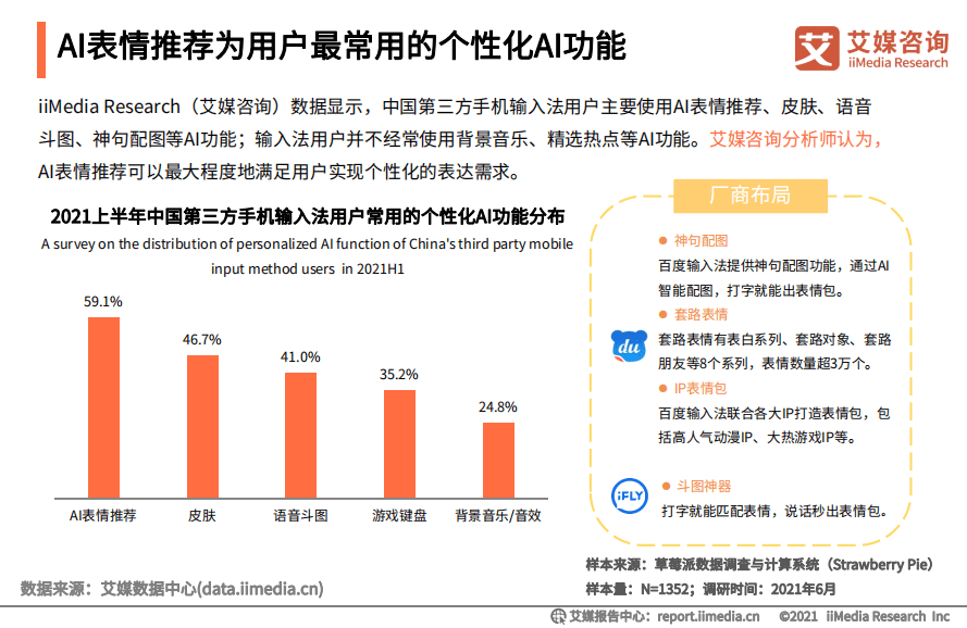 功能|艾媒报告：百度输入法AI助聊升级，AI创作、花漾文、神句配图只为更懂你