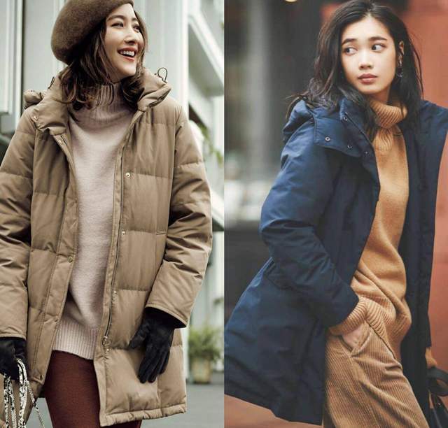 藏蓝色|奔五女人羽绒服别总选黑白灰，显老！多穿这四种颜色，时髦显气质