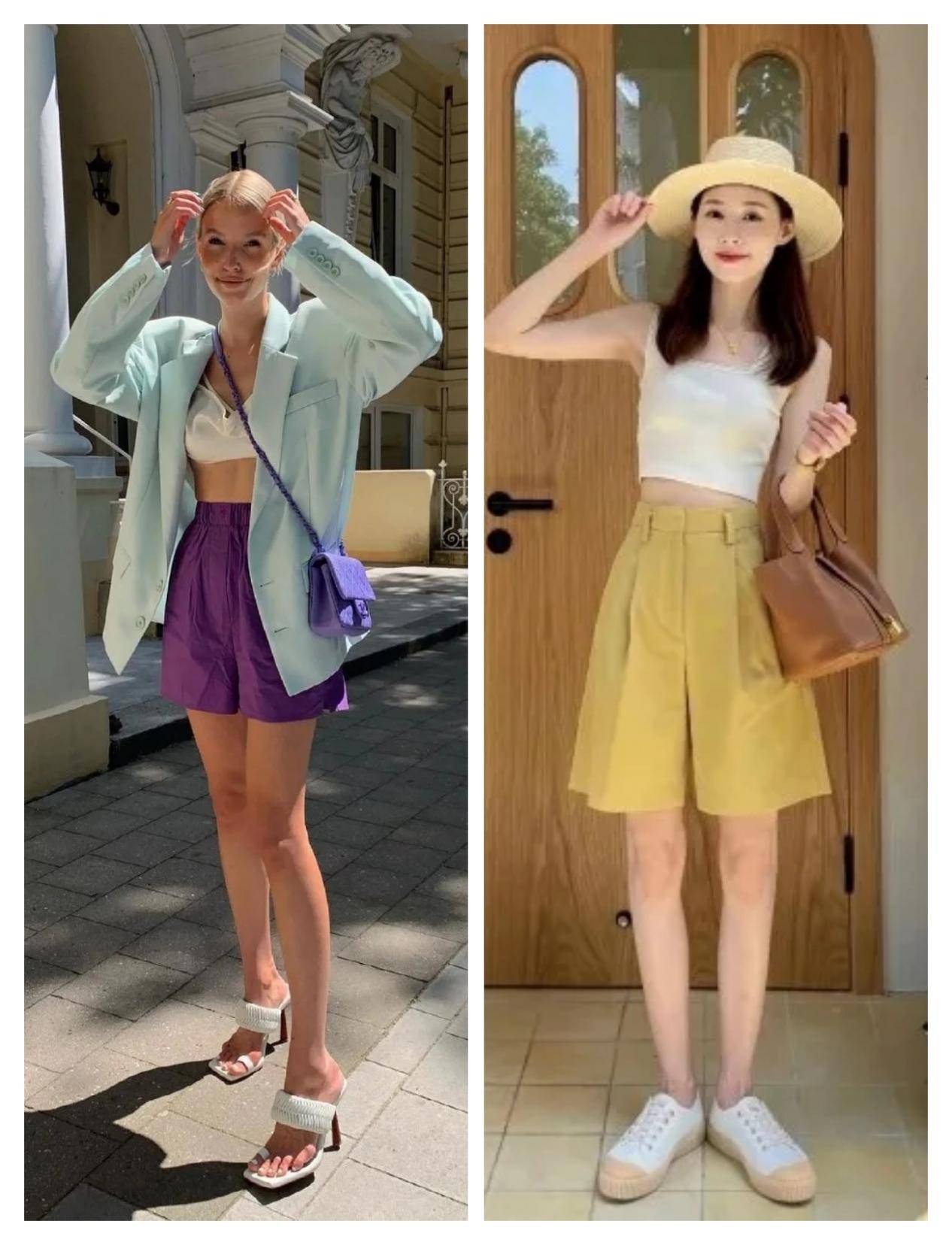 细节|看似简单的短裤也很考验穿搭,不会穿照样不出彩,学会技巧才更美