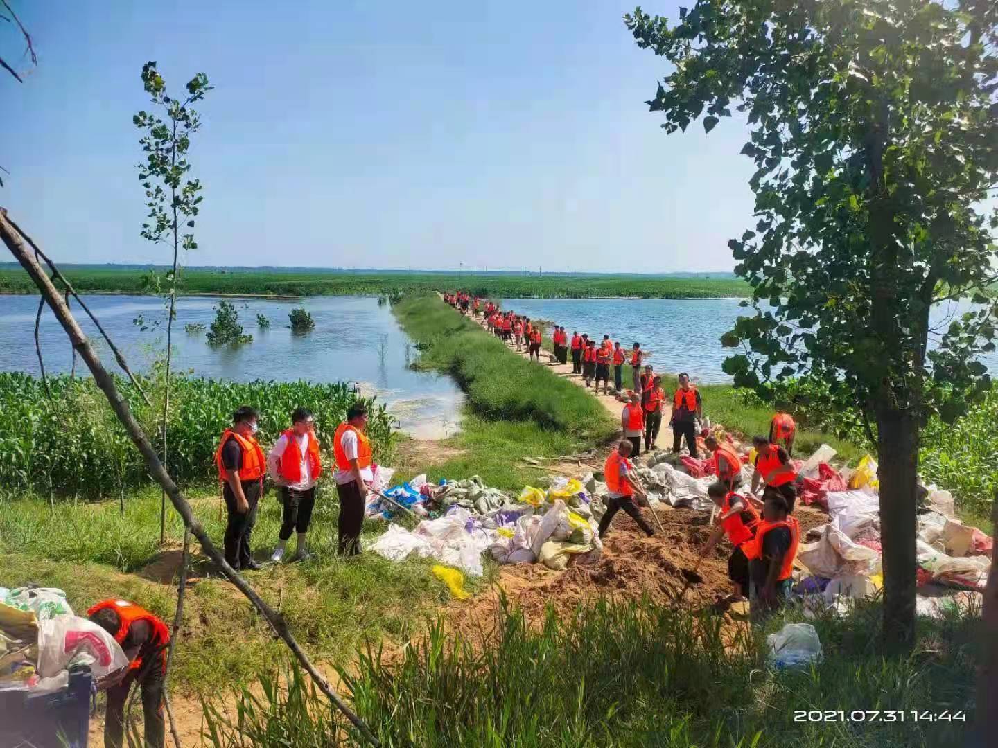 河北邢臺臨西縣河西鎮:眾志成城攜手抗洪