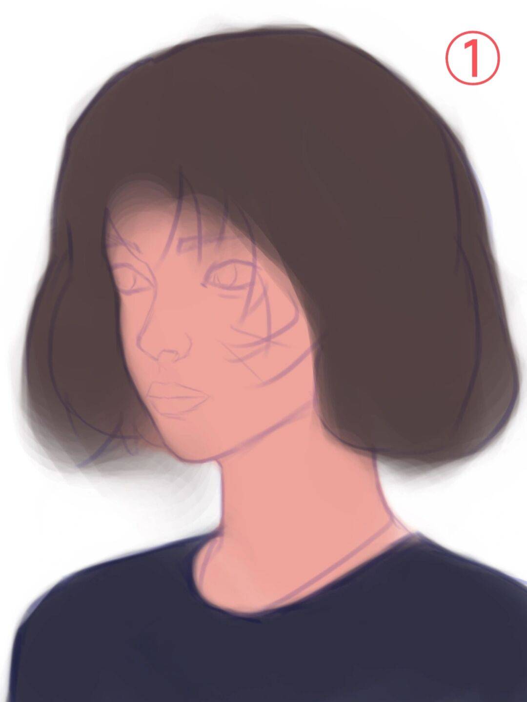 步骤|「厚涂少女练习」附过程