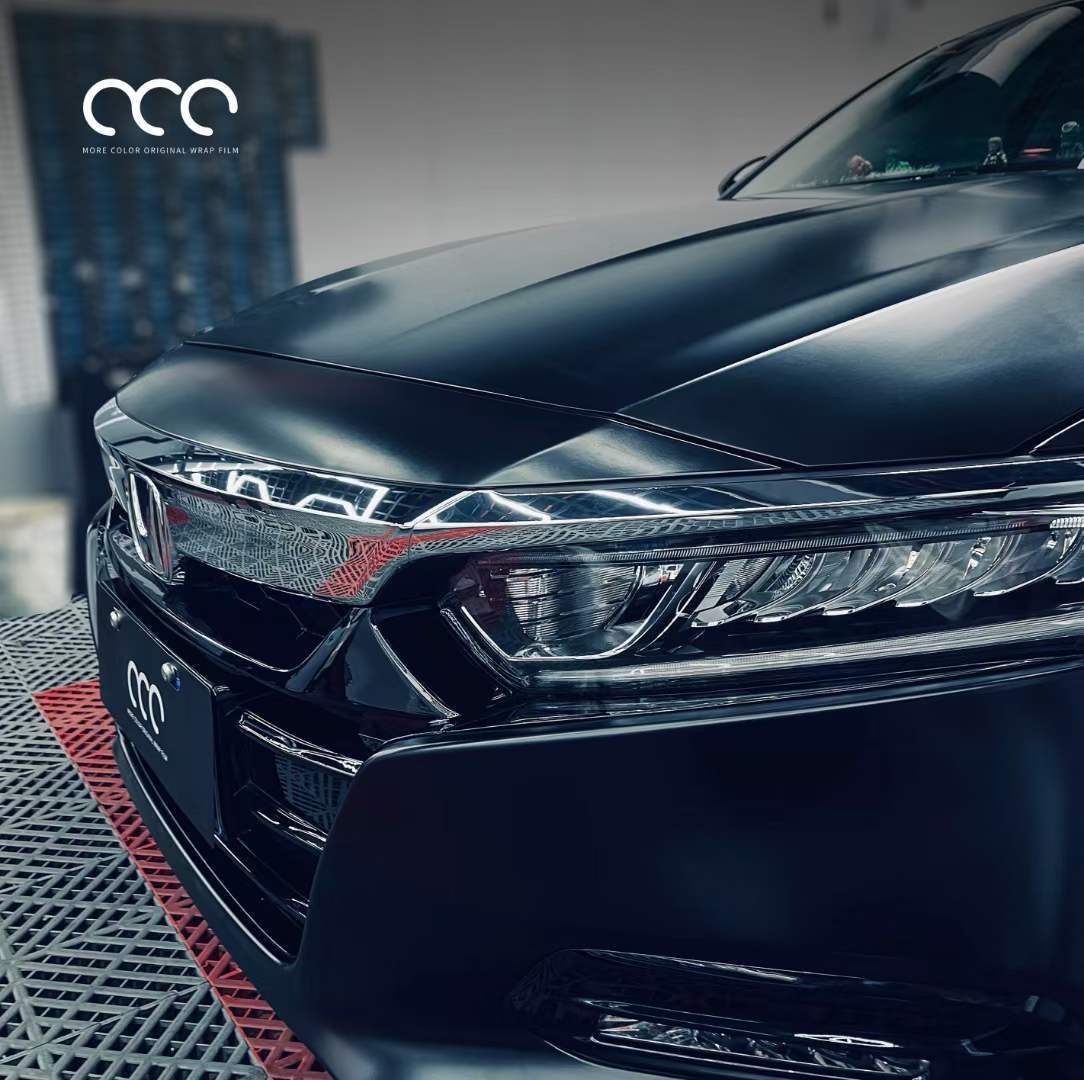 漫彩改色膜出品:本田汽车改色贴膜陶瓷黑_black