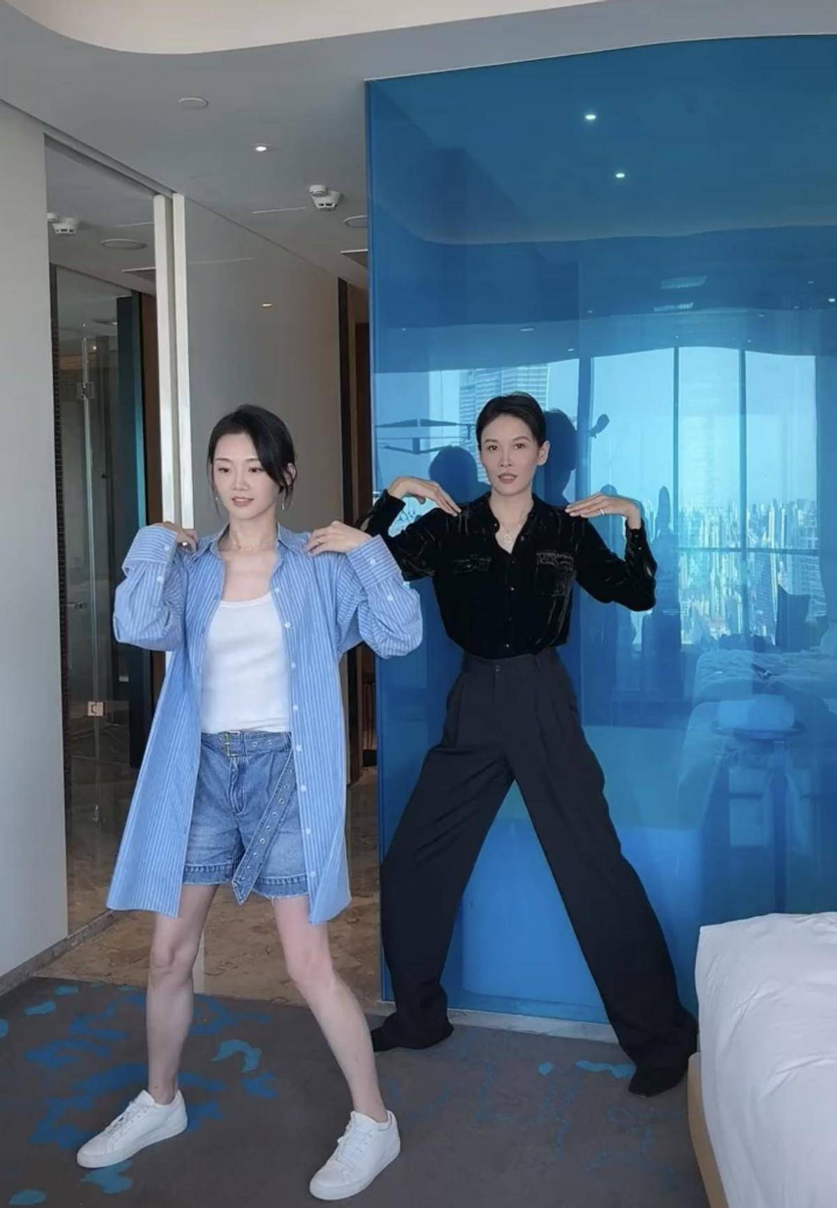 苗苗生|苗苗生完孩真火辣,穿衬衫配骑行裤跳舞,舞姿优雅难怪讨郑恺喜欢