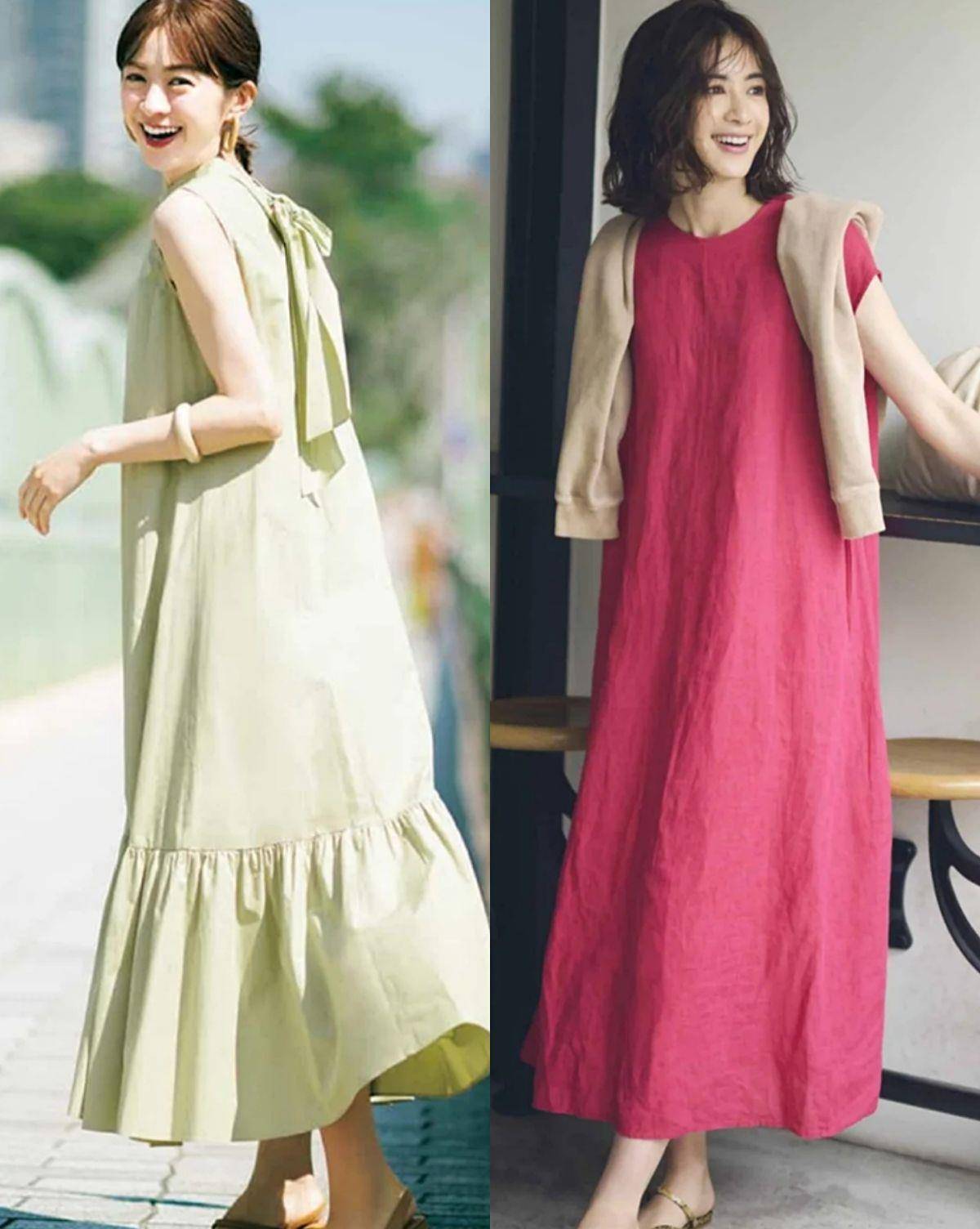 豆绿色|三四十岁的女人初夏怎么穿?瞧日杂里的休闲轻熟穿搭,优雅又舒适