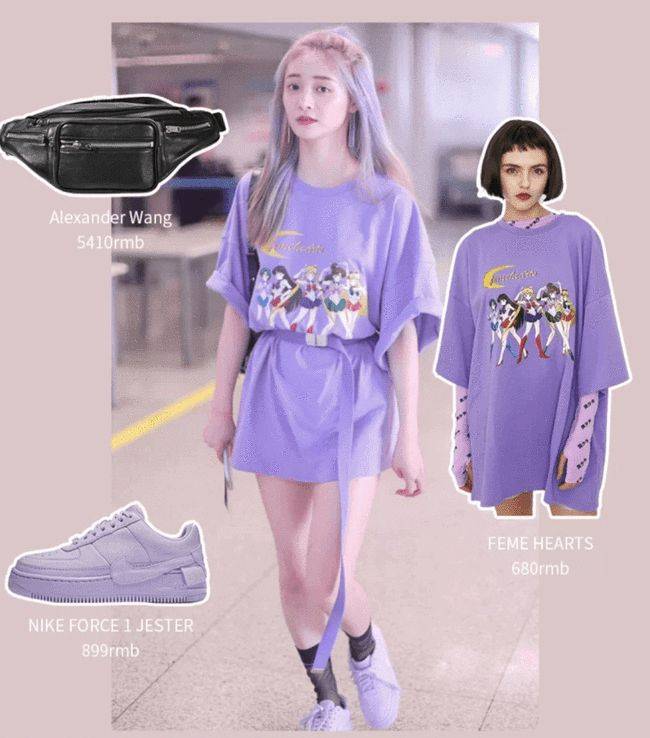 黑色|周洁琼原来是“小腰精”！穿BM风毛衣配牛仔裤，A4腰太惊艳