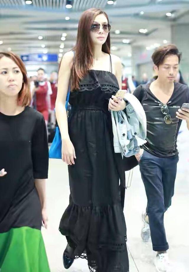 身材|熊黛林的身材太让人羡慕，穿黑色蕾丝连衣裙优雅大方，女人味爆棚