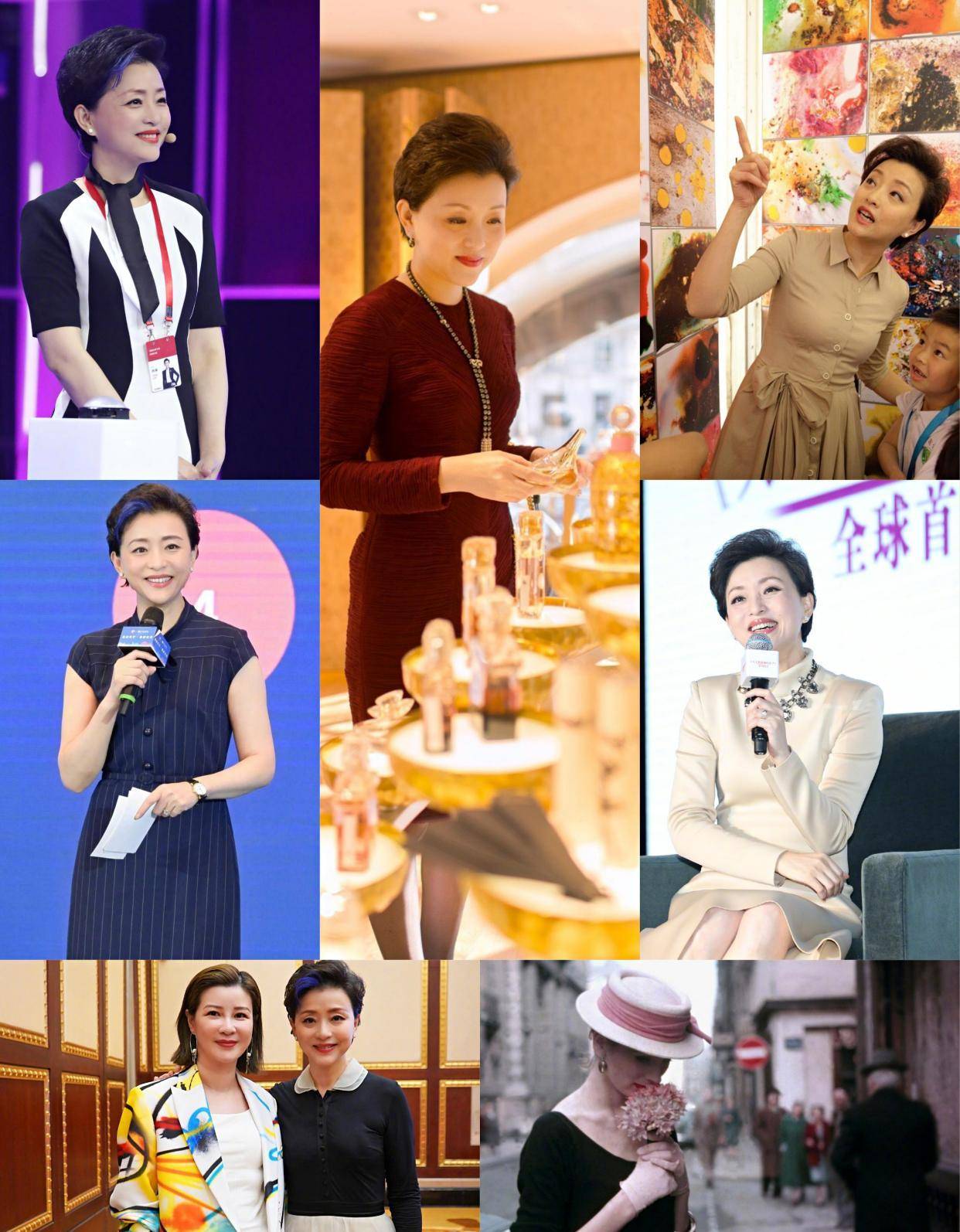 身材|鲁豫穿西装现身瘦成纸片人！杨澜造型抢风头，夸张丝巾系出艺术感