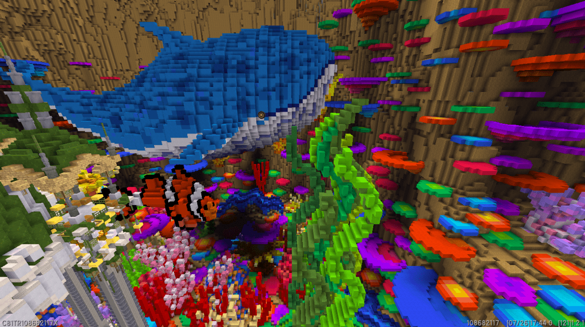 迷你世界之水下世界玩家自制海底地图质量堪称绝绝子