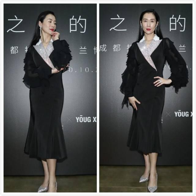 黑色|温峥嵘是真的有些老了,肌肤状态不如当年,但还好气质依旧高级