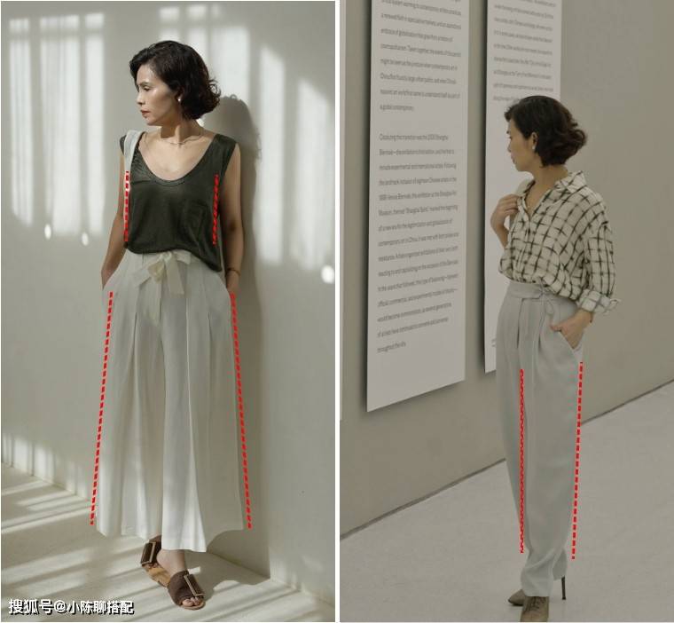 视觉|谁说小个子不适合穿阔腿裤？身高仅152的中年妈妈，靠会穿成典范