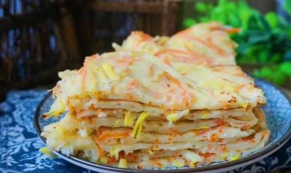 胡萝卜|早晚都爱吃这饼,不揉面,不发面,两分钟就烙好,好吃又营养