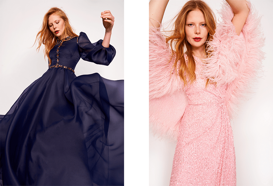羽毛|Jenny Packham 2021秋冬系列，金属亮片光芒四射，羽毛流苏浪漫飘逸