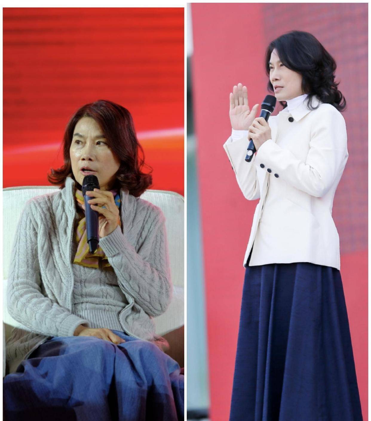 服装|董明珠现在好时髦!红内搭配高腰裤还玩叠穿,只是裤子太皱减了分